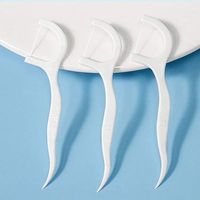 50Pcs Dental Floss Flosser Picks Toothpicks Teeth Stick Tooth Cleaning