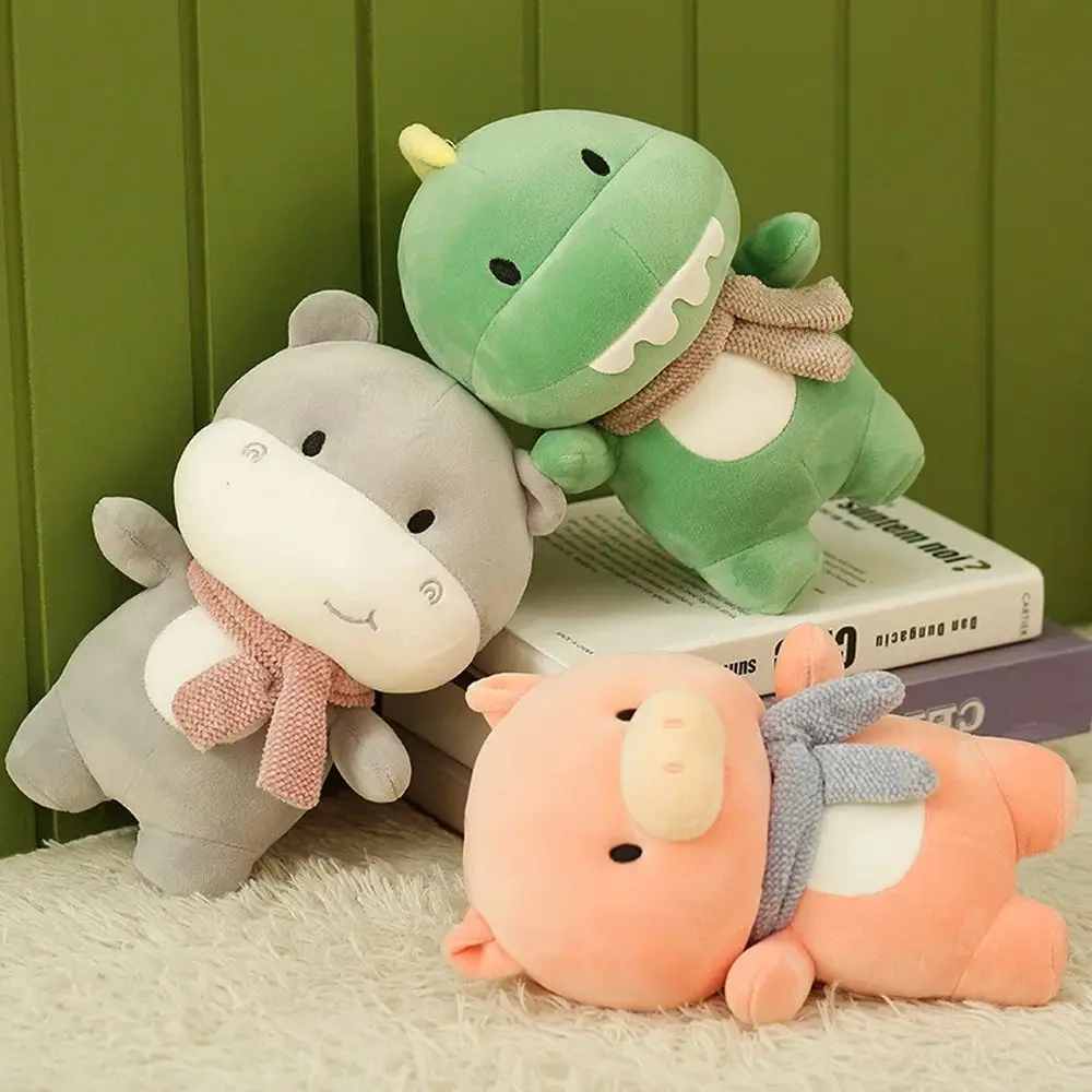Gift Home Decor Cartoon Doll Super Soft Cartoon Animal Hippo Plush Pillow Lion Plush Toy Pig Plush Doll Dnosaur Stuffed Toys