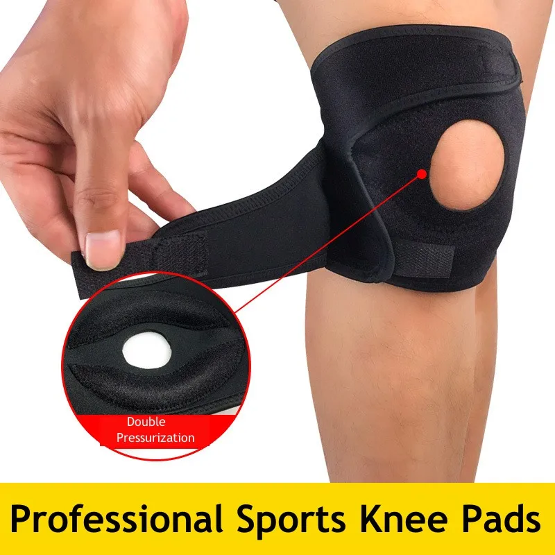 

1pc Adjustable Compression Knee Patellar Tendon Support Brace for Men Women Arthritis Pain Injury Recovery Running Workout
