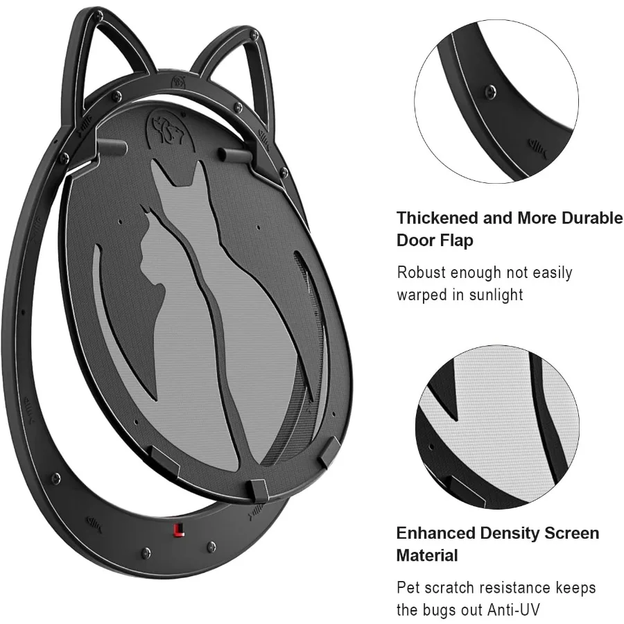 HIDROSIL Cat Door for Screen Door with Magnetic Flap