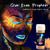 12 pièces - Coffret de poudres phosphorescentes, poudre pigmentée illuminante de nuit, sûre et durable, article de loisirs créatifs pour peinture corporelle 4
