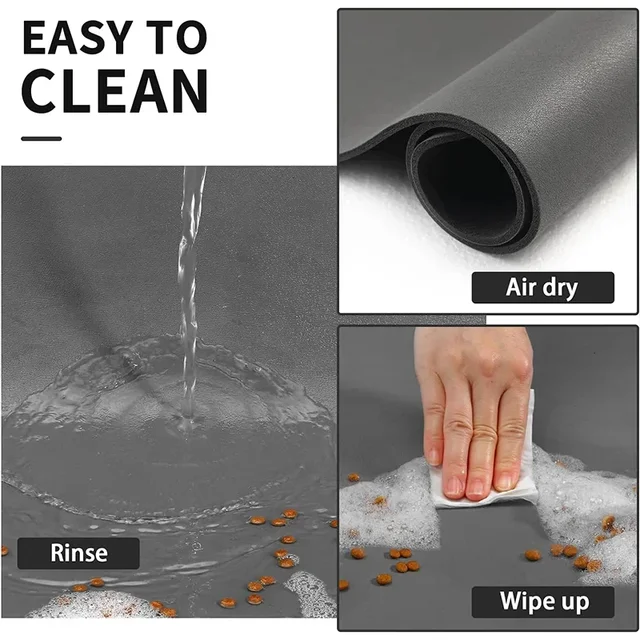 Pet Feeding Mat Absorbent Dog Cat Mat for Food and Water Easy to Clean Pet Placemats Quick Dry Dog Mat for Messy Drinkers 3