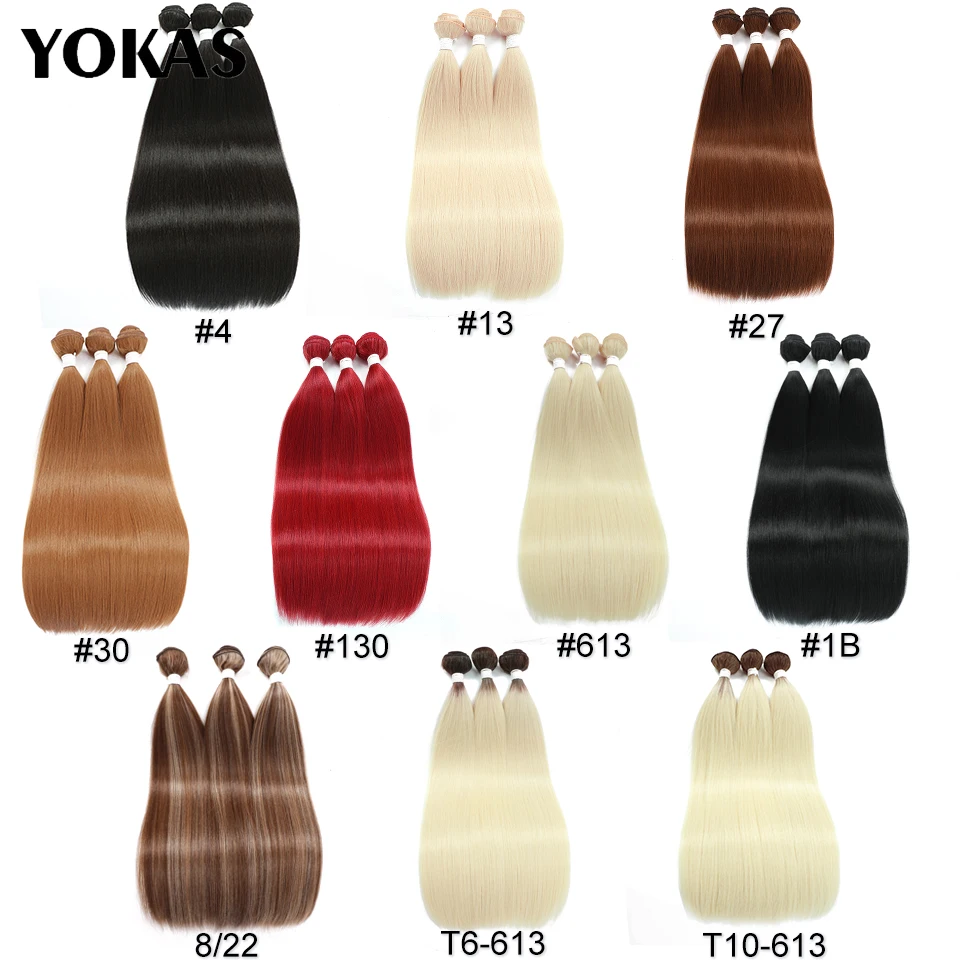 40 pollici capelli lunghi tessitura bionda sintetica dritta Ombre bionda rossa marrone estensioni dei capelli in fibra ad alta temperatura per le donne - immagine 6