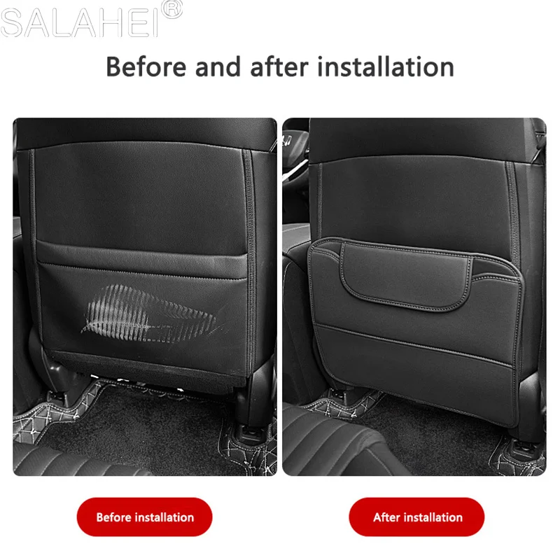 Car Seat Protector Car Seat Organizer Car Seat Backrest Anti Kick Pad Protector Mat Storage Bag For BYD Tang F3 Atto 3 Yuan Plus Song Max F0 G3 I3 Ea1 Dmi 2din G6 Qin