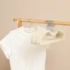 10pcs Cloth Hanger Flocking Plastic Space saving Anti slip Short Neck Cloth Hanger [Vertical Lift 2.36in] Drying Cloth Hanger 4