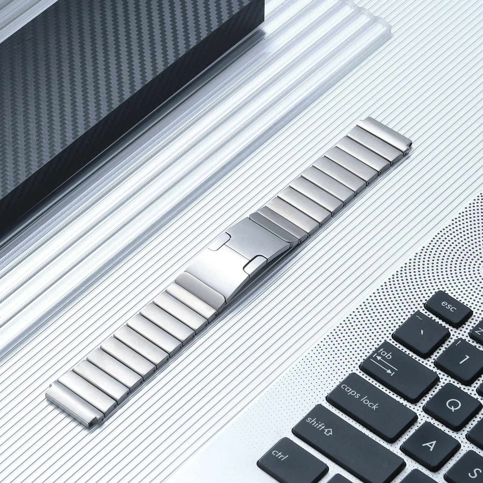 Sleek 22mm Stainless Steel Smartwatch Band - Universal Fit