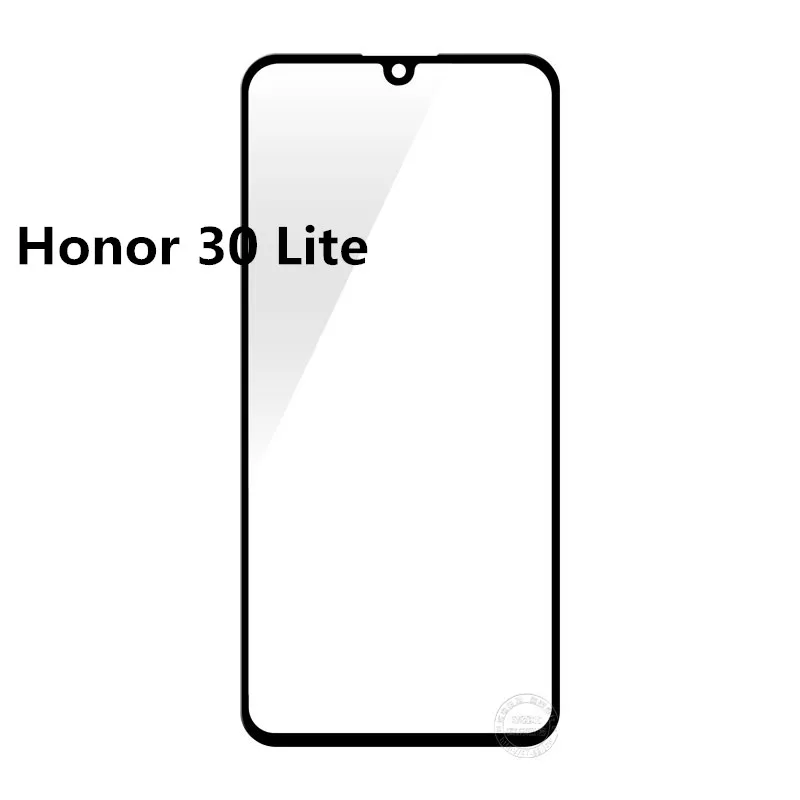 Glass Screen Replacement Touch Screen Digitizer Replacement Front Glass Lens for Huawei Honor 10 Lite 20 Pro 30 30i 30S View Front Panel LCD Display Out Glass Replace Repair Parts + OCA