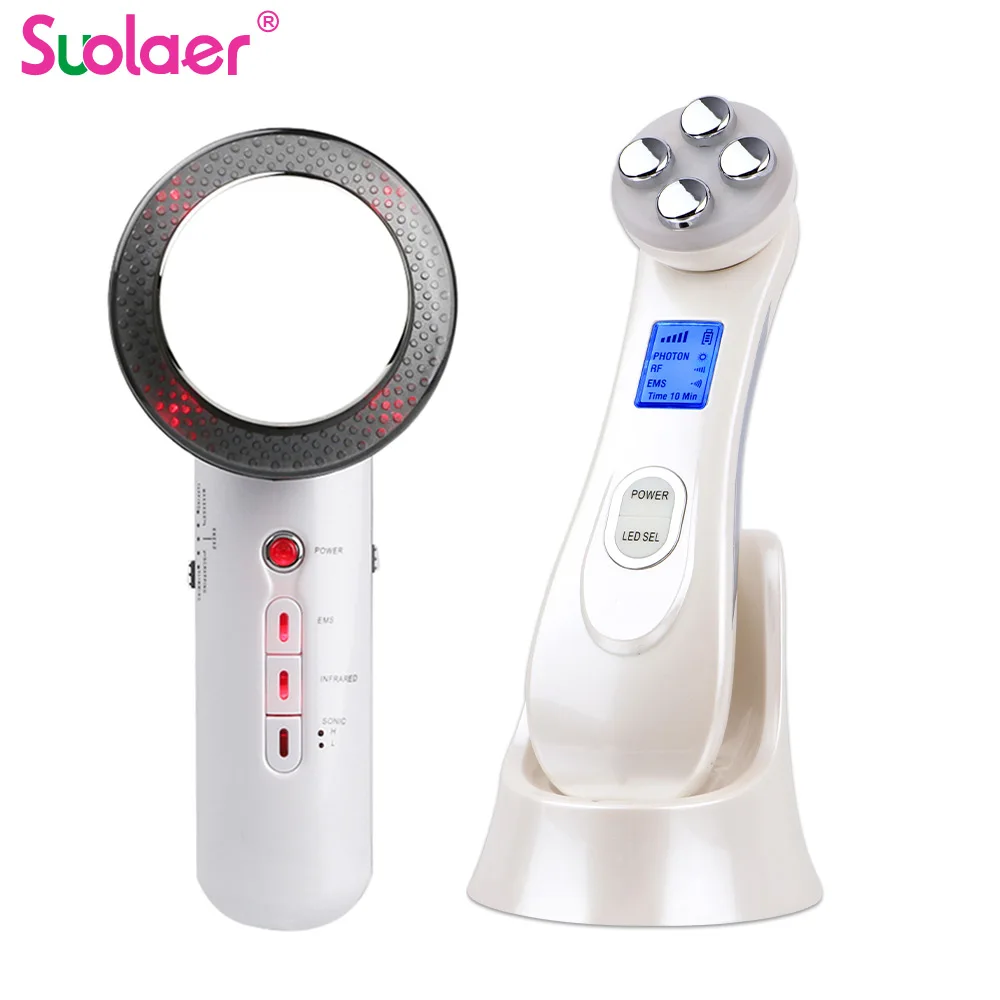 Ems Mesotherapy Rf Radio Frequency Facial Beauty Device+ultrasonic