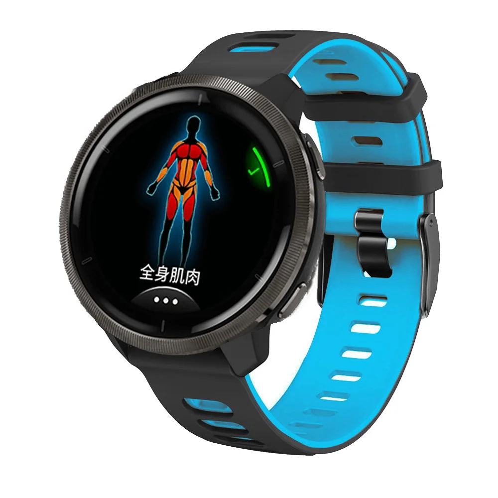 Premium Silicone Smart Watch Band Strap - 20/22mm Adjustable Wristband Bracelet