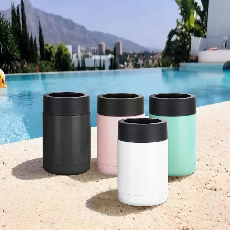Beer Bottle Cooler Beer Cooler Drink Cooler 12 OZ Stainless Steel Double Wall Vacuum Insulated Beer Bottle Cold Keeper Can Bottle Holder Beer Cooler Bar Accessories