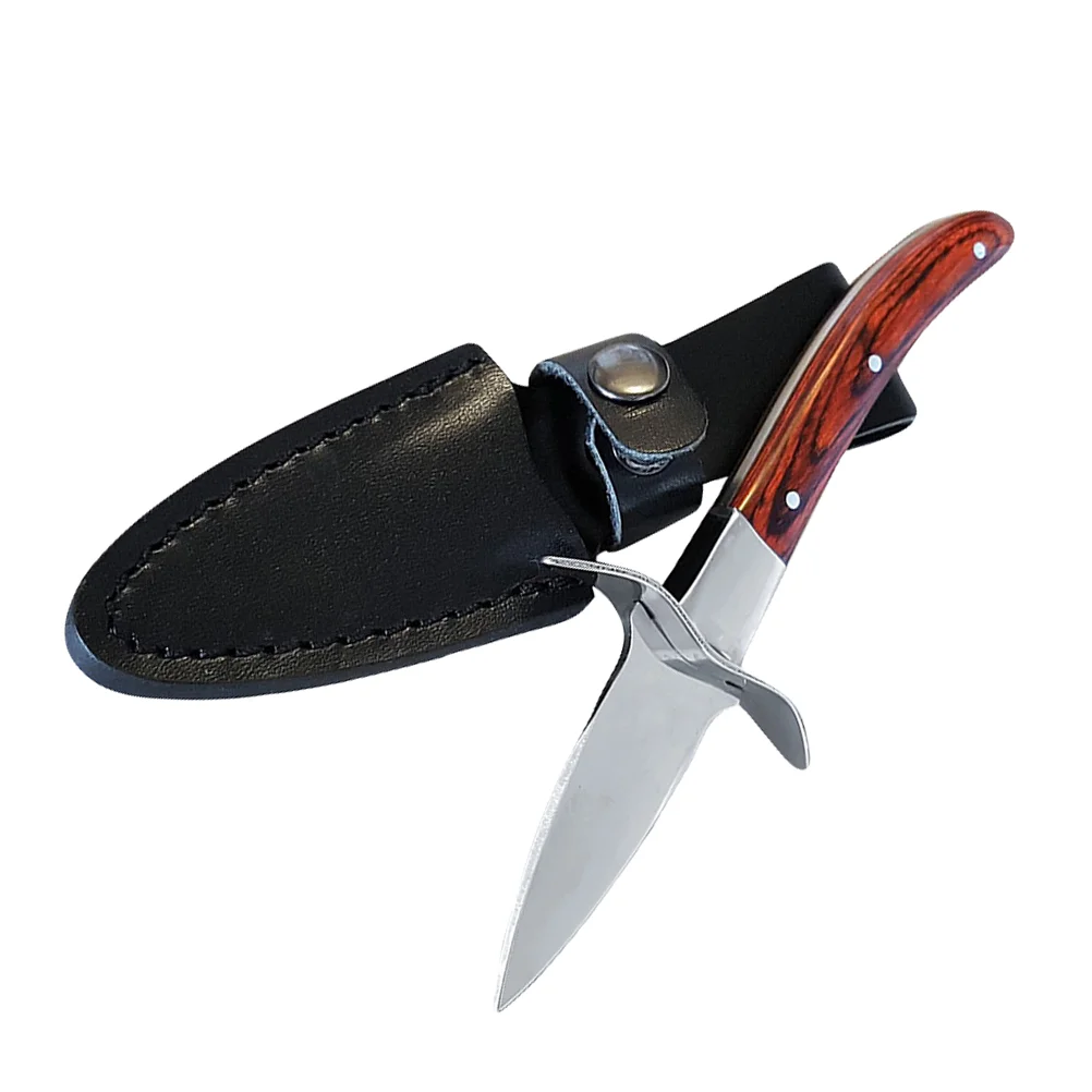 Colored Wood Handle Oyster Knife Shucker Opener Shellfish Cutter Kitchen Gadgets Seafood Tools Dining Accessories Cooking