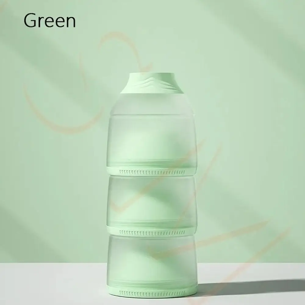 3 Layers Baby Milk Powder Box Sealed Compartment Kids Snack Container Moisture-proof BPA Free Portable Formula Dispenser Candy