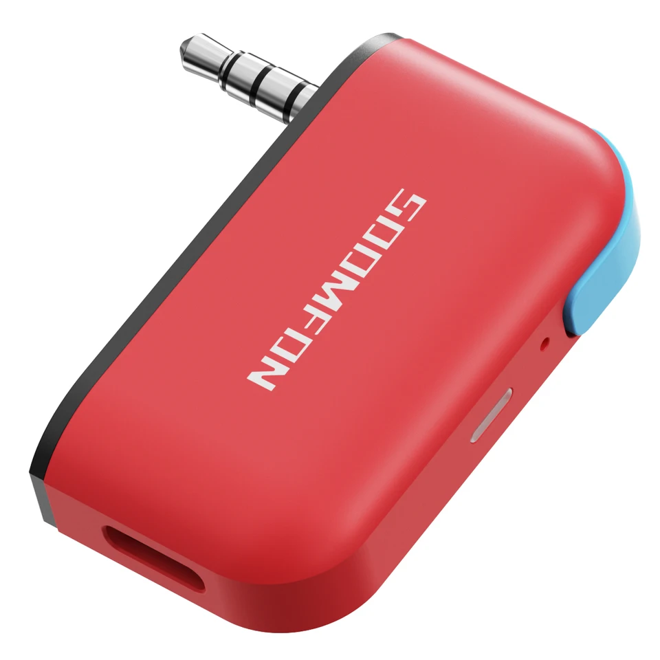 SOOMFON Bluetooth 5.0 Transmitter Wireless Audio Adapter for Nintendo Switch Lite 3.5mm Jack