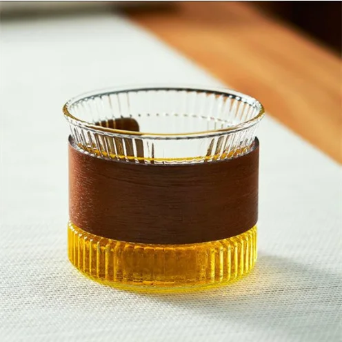 Hohe Borosilikatglas Teetasse Wärmedämmung Kreis Haushalt Kleines Büro Bar Whisky Glas Kaffeetasse – Detail 8