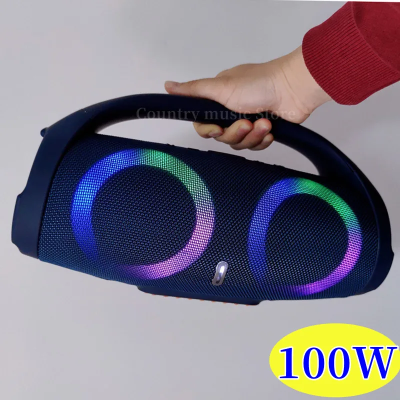 

Caixa De Som 100W High-Power HIFI Sound Effect Portable 360 Stereo Surround RGB Light Effect Subwoofer Bluetooth Speaker