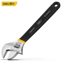6/8/10/12 Inch Universal Spanners Black Rubber Non-slip Handle Adjustable Wrench Multifunction Auto Mechanic Maintenance Tools 2