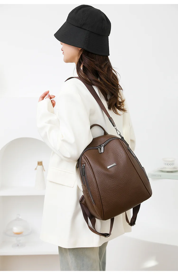Neue Ankunft Heißer Verkauf PU Rucksack Geldbörse für Frauen Damen Mode Rucksäcke, Cabrio Vintage Tasche für Reisen, Arbeit jeden Tag – Detail 9