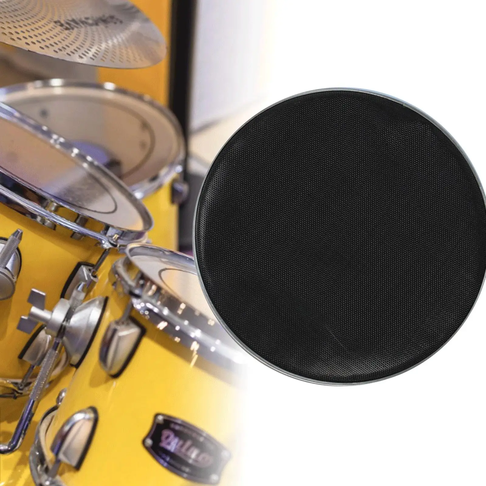 Bass Drum Head Mufflers External Mute Accessories Mesh Silent Drumhead Replacement for Drum Kick Bass Snares Tom Percussion