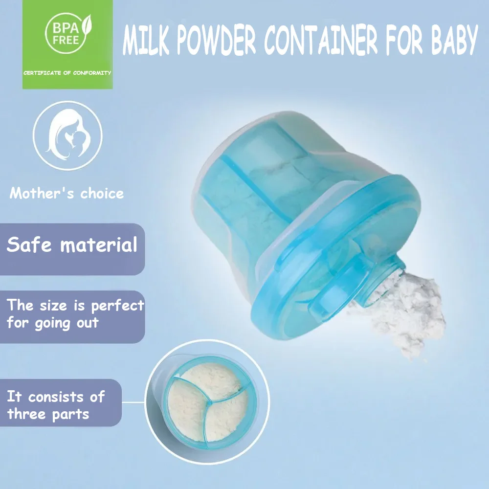 1PC Baby Portable Outdoor Milk Powder ContainerIndividual 3-layer Rotating Milk Powder Storage Dry Box