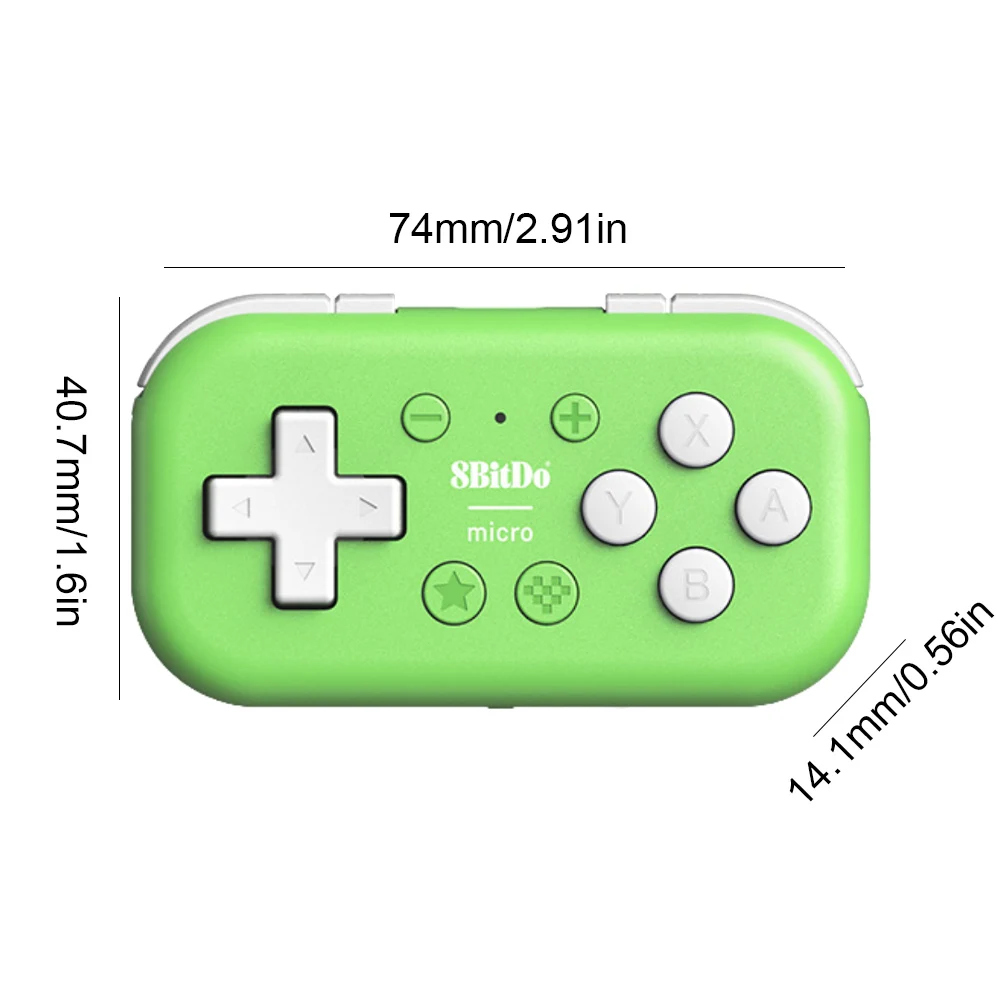 Pocket Controller Bluetooth-compatible Mini Game Console 16 Buttons Handheld Console Designed for 2D Games for  OS/Android/PC