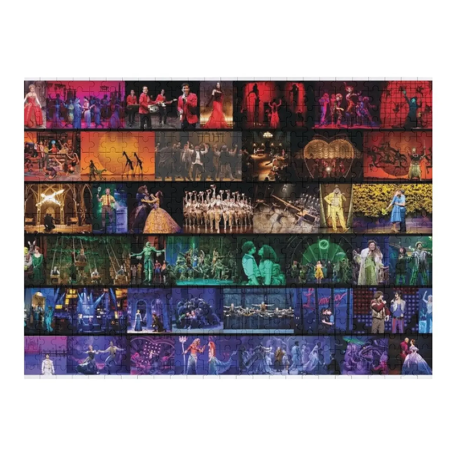 Rainbow Collage of Broadway Sows Jigsaw Puzzle Animal Custom Gifts Puzzle