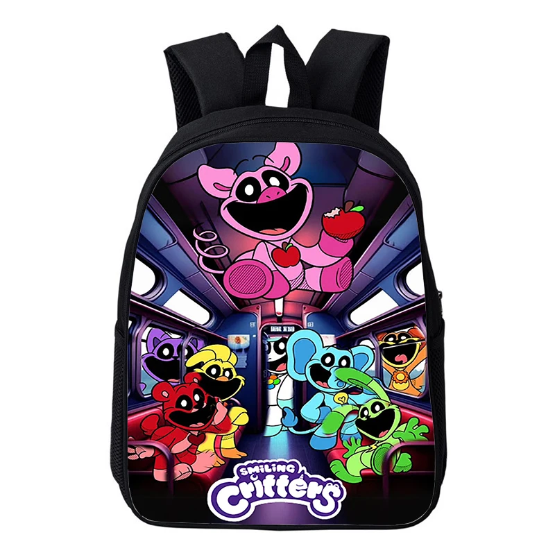 

Детский рюкзак с рисунком смайликов, школьные ранцы для мальчиков и девочек, сумки для книг для детского сада, 12 дюймов