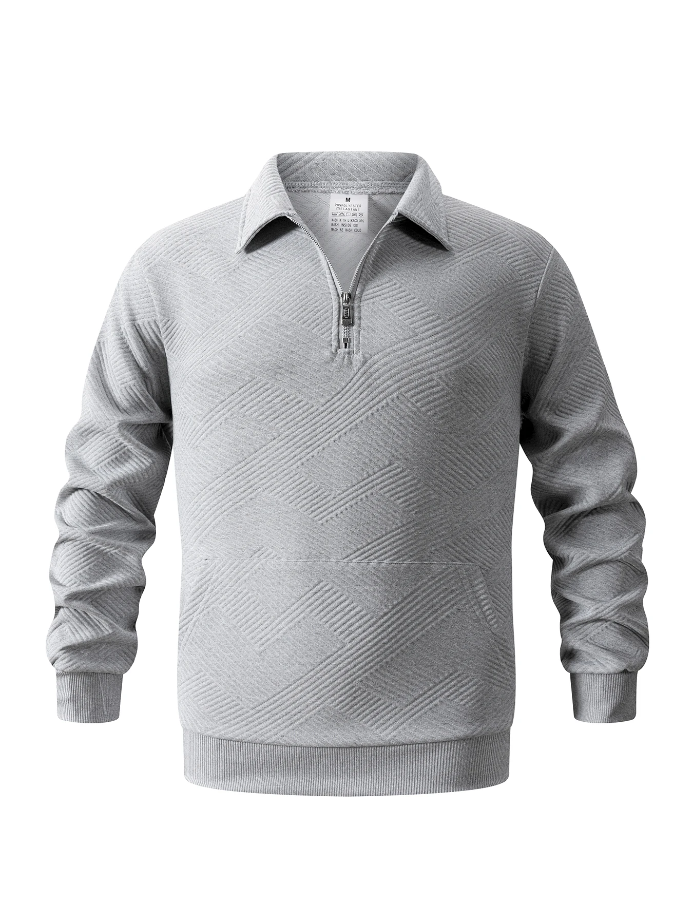 Autumn Mens Casual Sweatshirt Quarter Zip Pullover