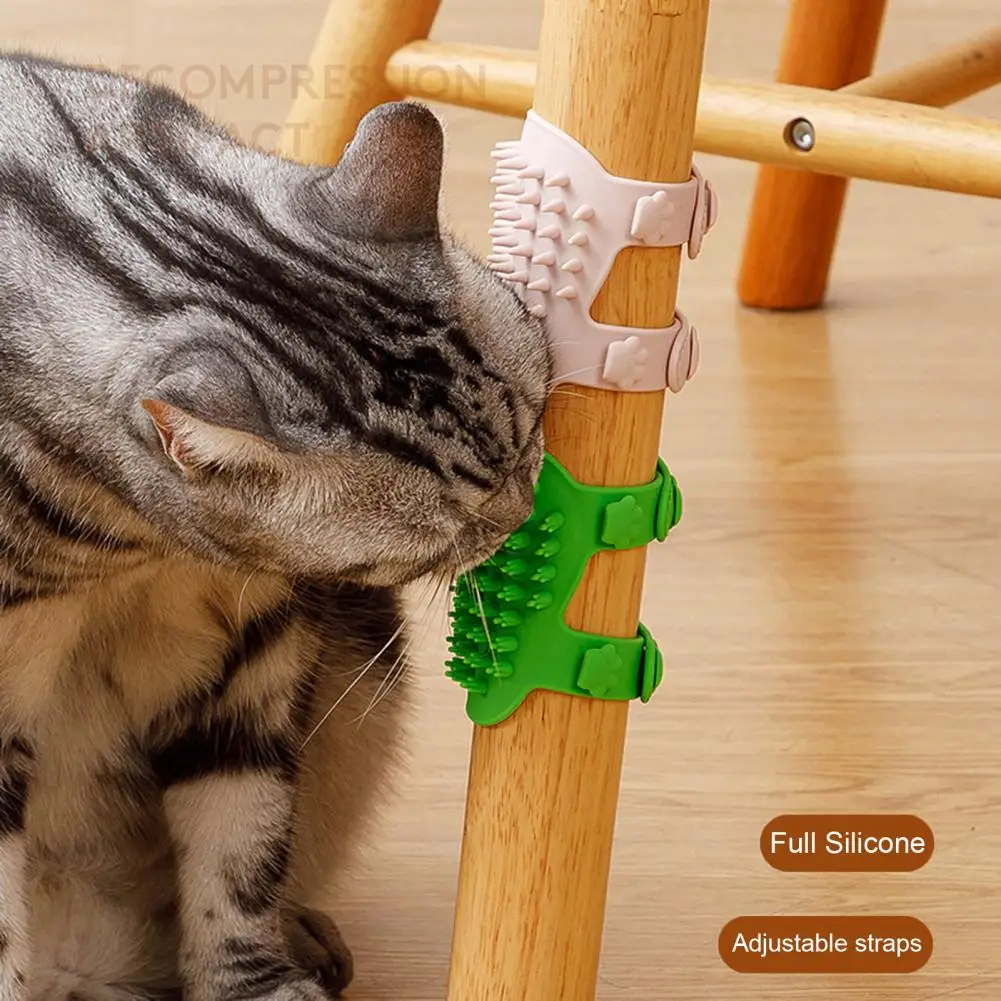 

Cat Hair Detangler Cat Deshedding Comb Pet Hair Removal Massage Brush Self Wall Corner Scratcher Kitten Grooming Tool for Cats