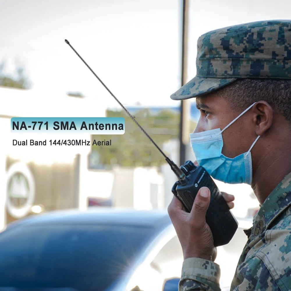 1/2/5/10Pcs Na 771 Sma-F 144/430Mhz Antenna Dual Band Per Uv-5R Px-777 Th-Uv88 Walkie Talkie Portatile Na-771 Sma Femmina Uhf Vhf