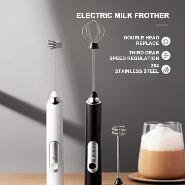 Electric Foamer Mixer Whisk Beater Stirrer 3-Speeds Coffee Milk Drink  Frother USB Rechargeable Handheld Food Blender Whisk - AliExpress