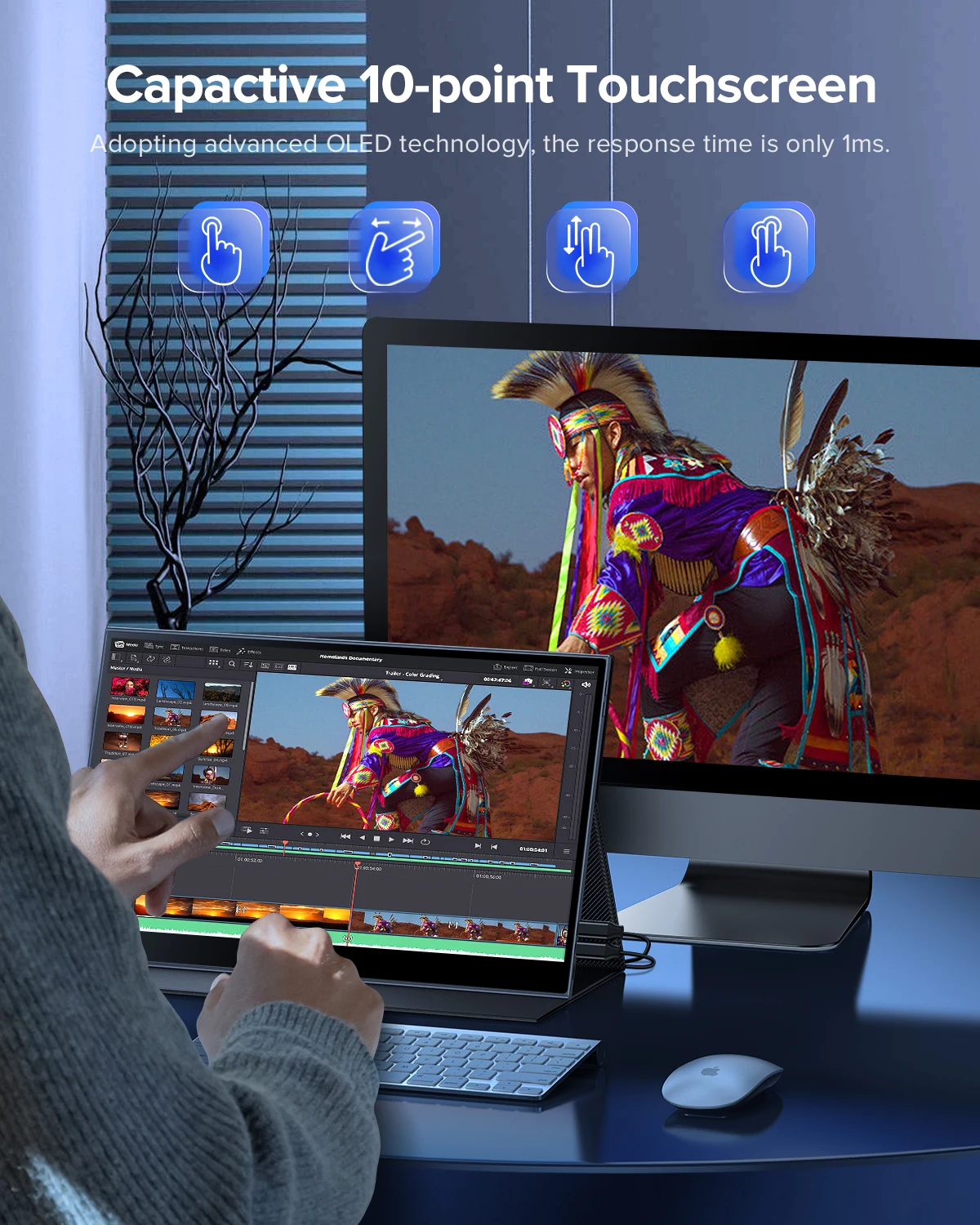 Рисунок 2 - 10-точечный сенсорный экран UPERFECT 4K OLED