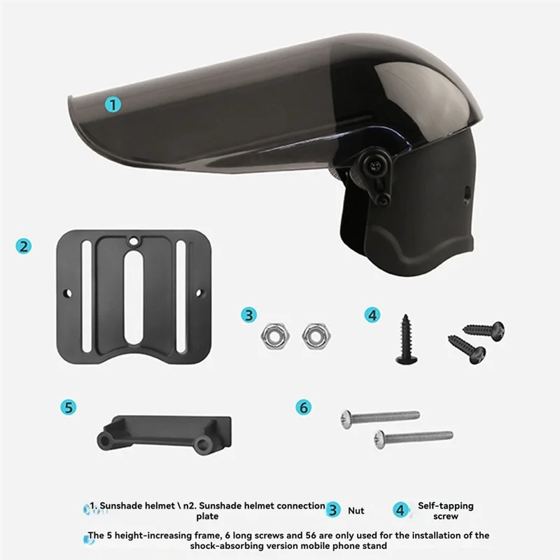오토바이 전화 홀더 확장 Sunvisor Sunproof Rainproof 반사 방지 내비게이션 장거리 라이딩
