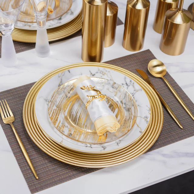 Luxury Gold & Marble Design Tableware Set 1