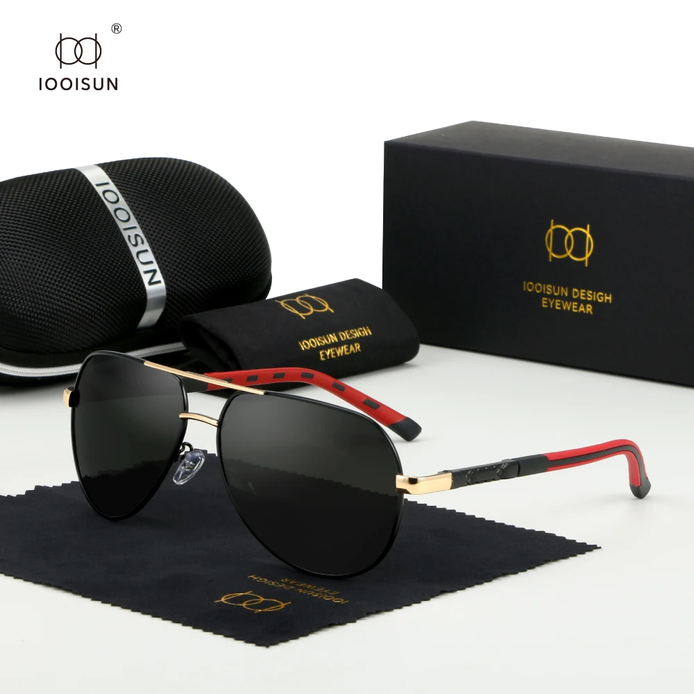 

IOOISUN Men's and Women's Polarized Sunglasses Metal Alloys Frame Sport Sun Glasses Anti-Glare Goggles Driving Eyewear for Male