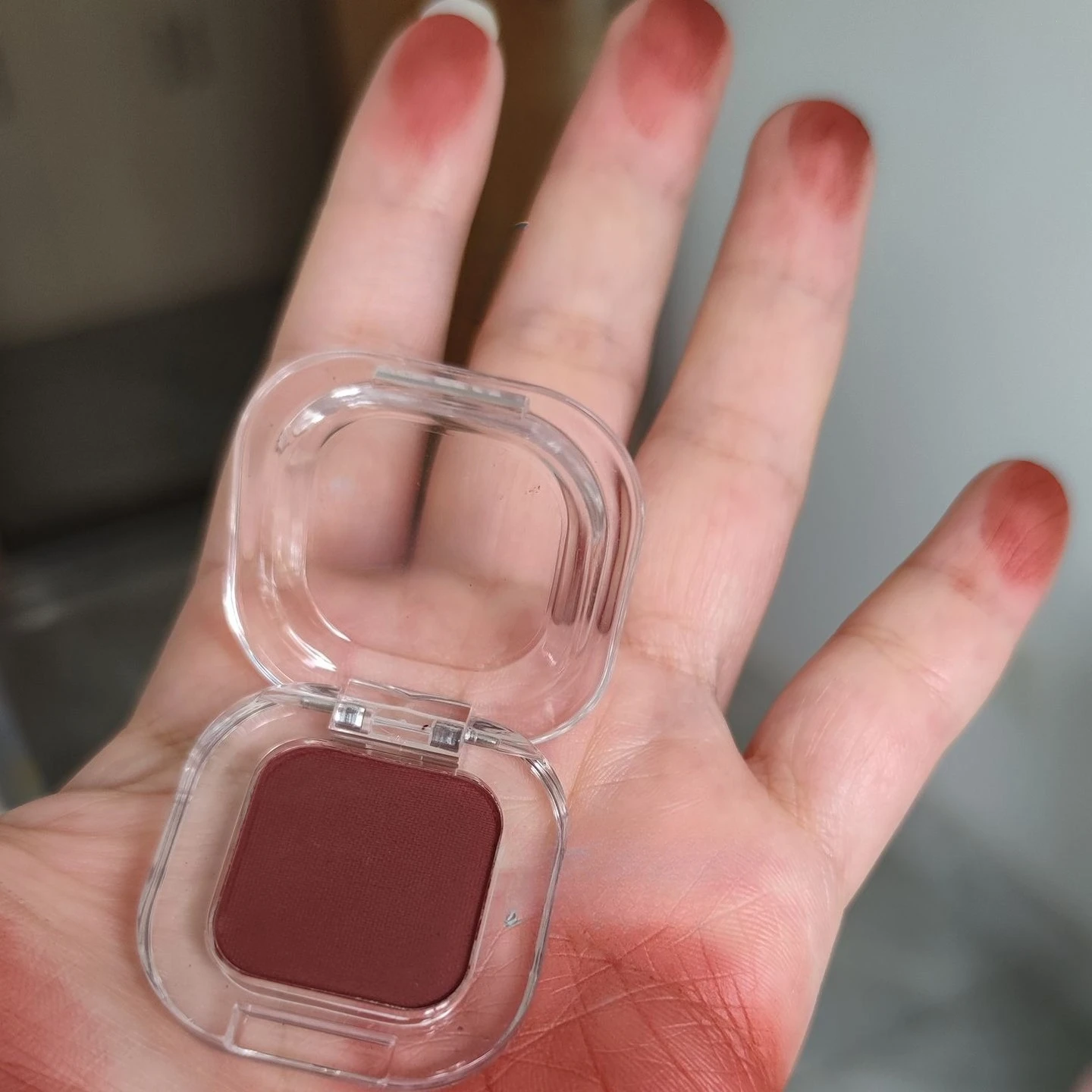 Rotbraune Monochrome Lidschatten-Puder-Palette Seidig Matte Schokoladenrote Lying-Silkworm-Eyeliner Wasserfester Aegyo-sal Augen-Make-up – Detail 13