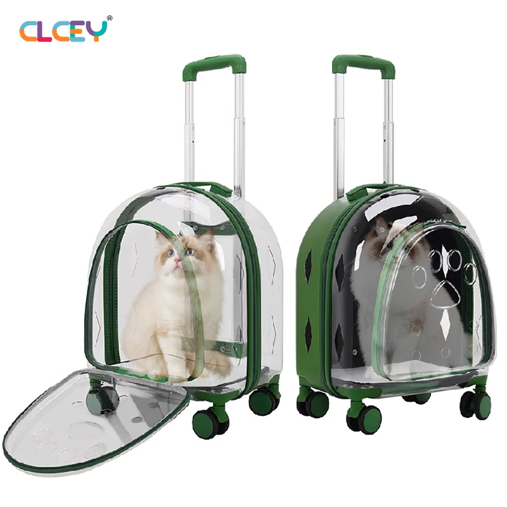 

Cat Bag Trolley Case Pet Outing Carry Bag Large Transparent Space Capsule Schoolbag Dog Luggage Cat Backpack 강아지 가방 강아지 투명 캐리어