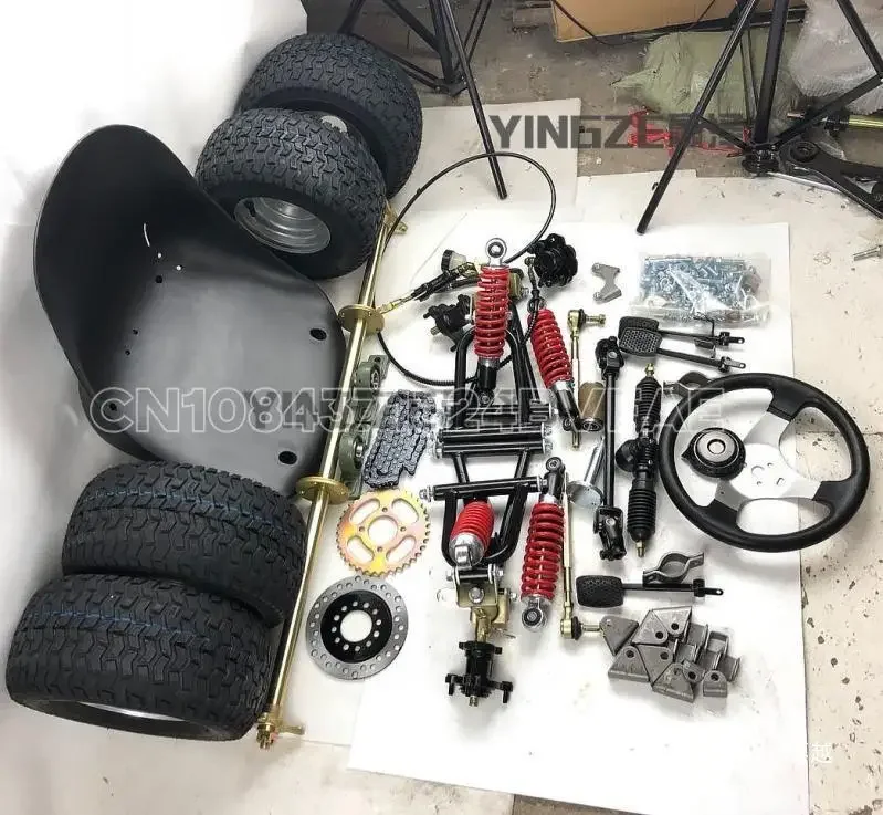Go Kart 1M Axle Kit Off-road Modified Steering Suspension Rear Front and Disc Brake 6 Inch  Wheel 7 Inch  Wheel 8 Inch  Wheel 2