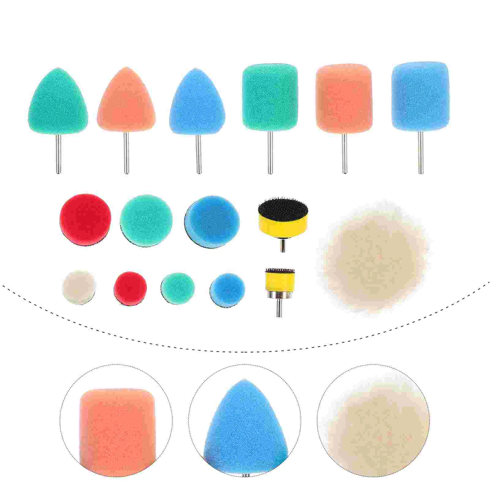 

16 Pcs Polishing Sponge Buffing Wheel Kit Pad Mop Stainless Steel Polisher Equipment