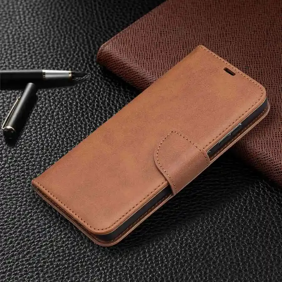 Luxurious Sheepskin Flip PU Leather Phone Case