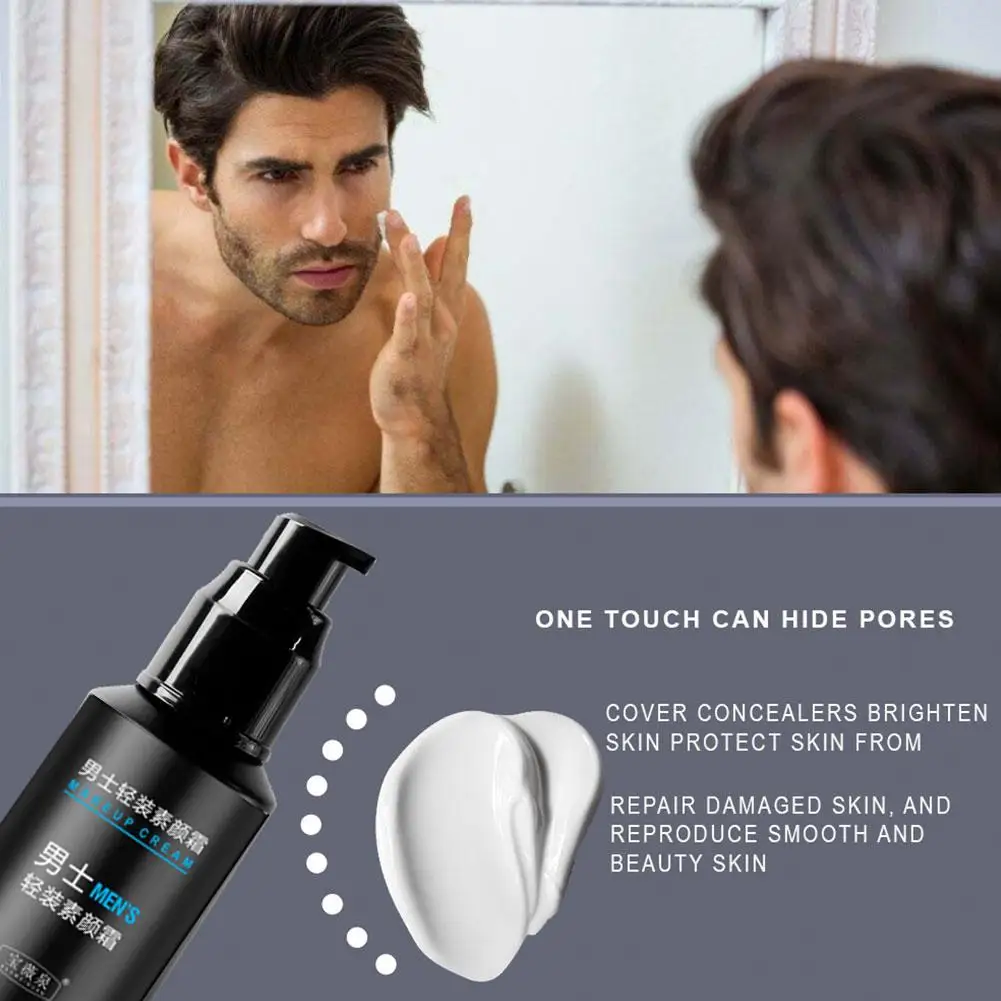 

Acne Marks Natural Coverage Smooth All- Coverage For Men Face Primer Instantly Brightens Men's Makeup Bb Cream Z2K1