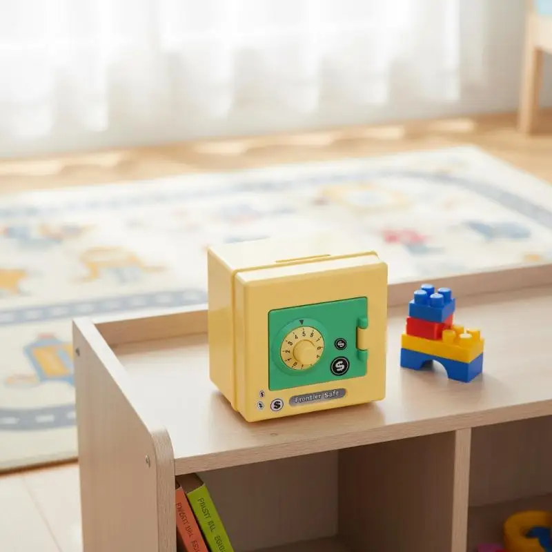 Mini tirelire à combinaison, coffre-fort pour enfants, boîte à monnaie à code rotatif, cadeau_voghion.com