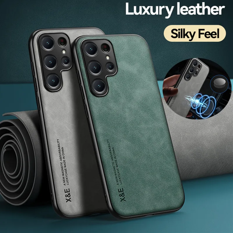 Luxury Magnetic Leather Soft Phone Case - Premium Back Cover
