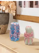  Creative Carved Silicone Candle Mold for DIY Aromatherapy Candle Plaster Ornaments Soap Epoxy Resin Mould Handicrafts Making 