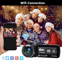 8K HD Video Camera 3 Inch LCD Touch Screen 18x Digital Zoom Camera Recorder Ultra HD WIFI Portable Recording Camcorder - Image 5