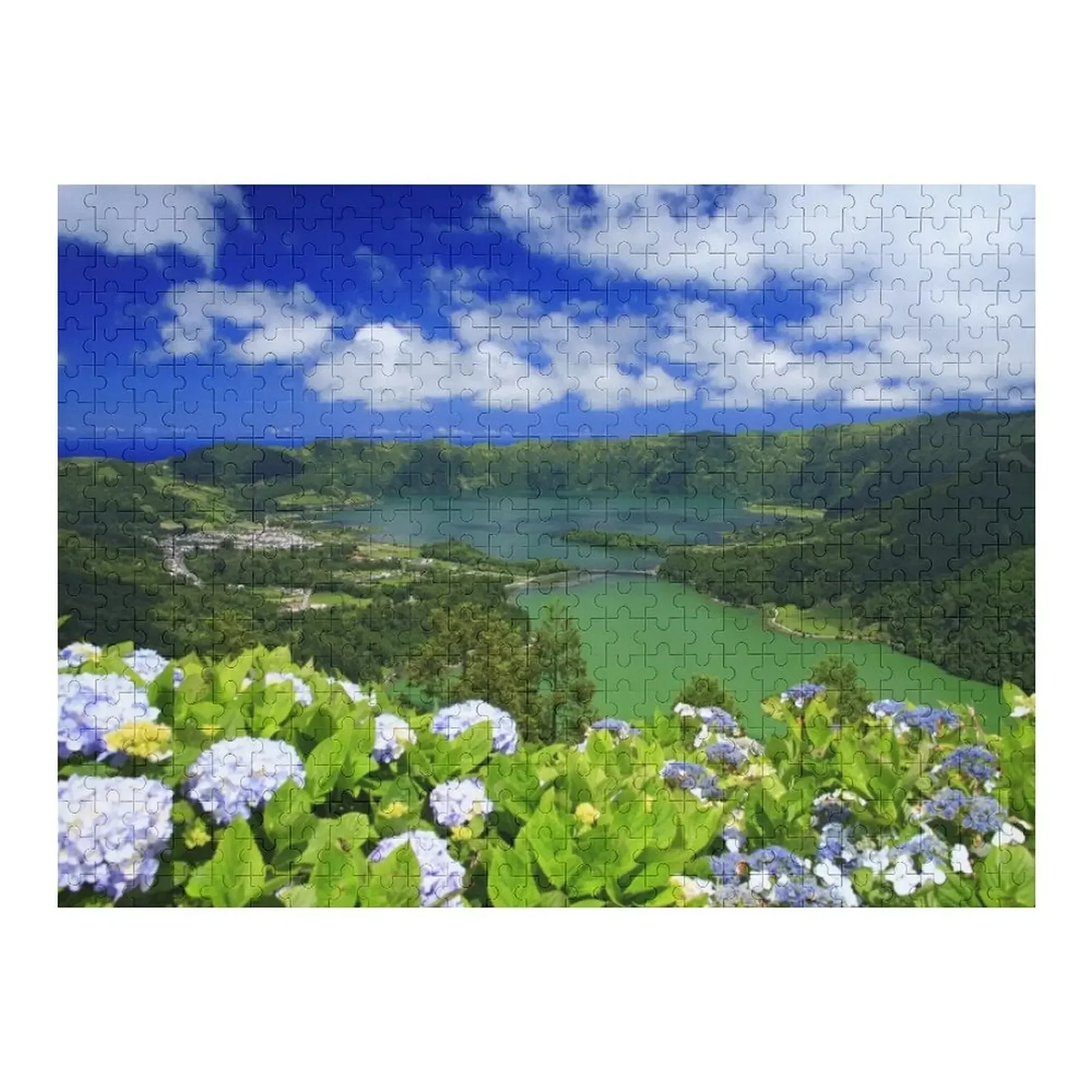 

Sete Cidades crater, Azores Jigsaw Puzzle Personalised Jigsaw Name Wooden Toy Wood Photo Personalized Wooden Adults Puzzle