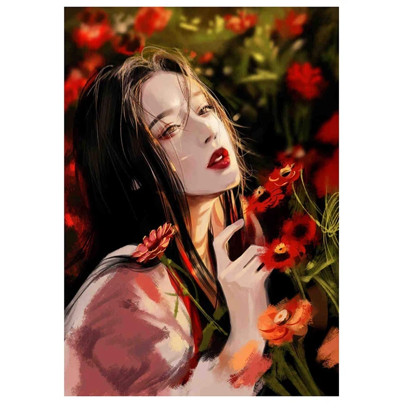 

Quality Diamond Painting Full Circle Diamond Kit Rhinestone Picture Art Craft Home Door Decoration (Portrait)