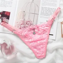  Amazing Women Lingerie G String Lace Underwear Female Bow Sexy T-Back Thong Lady Transparent Low Waist Panties 