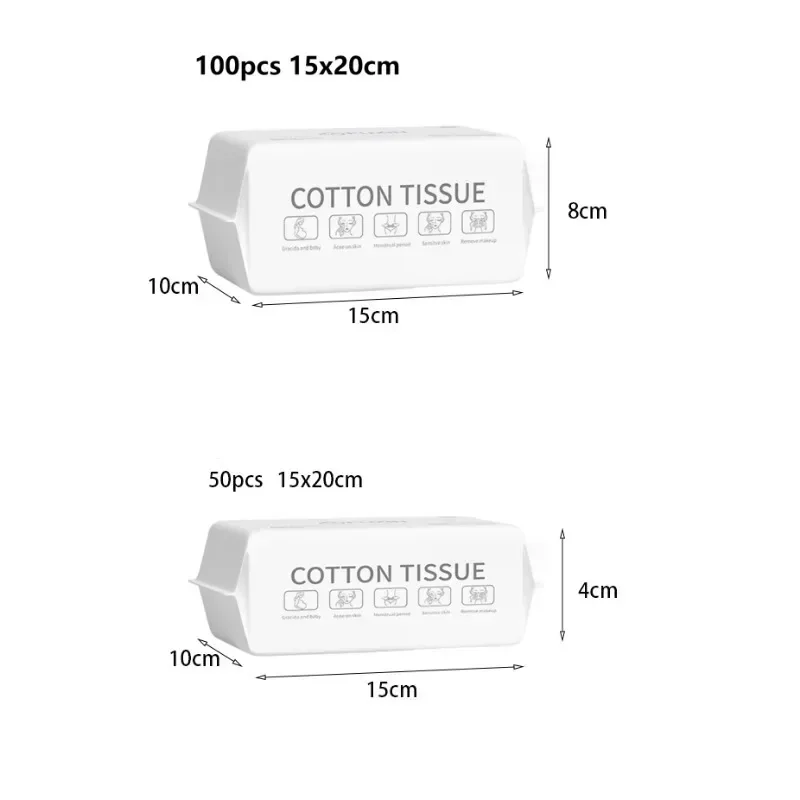 1pc Disposable Face Towels Makeup Tissue Soft Facial Cleanser Towel Skincare Wash Cleansing Cotton Soft Towel Wipe Face