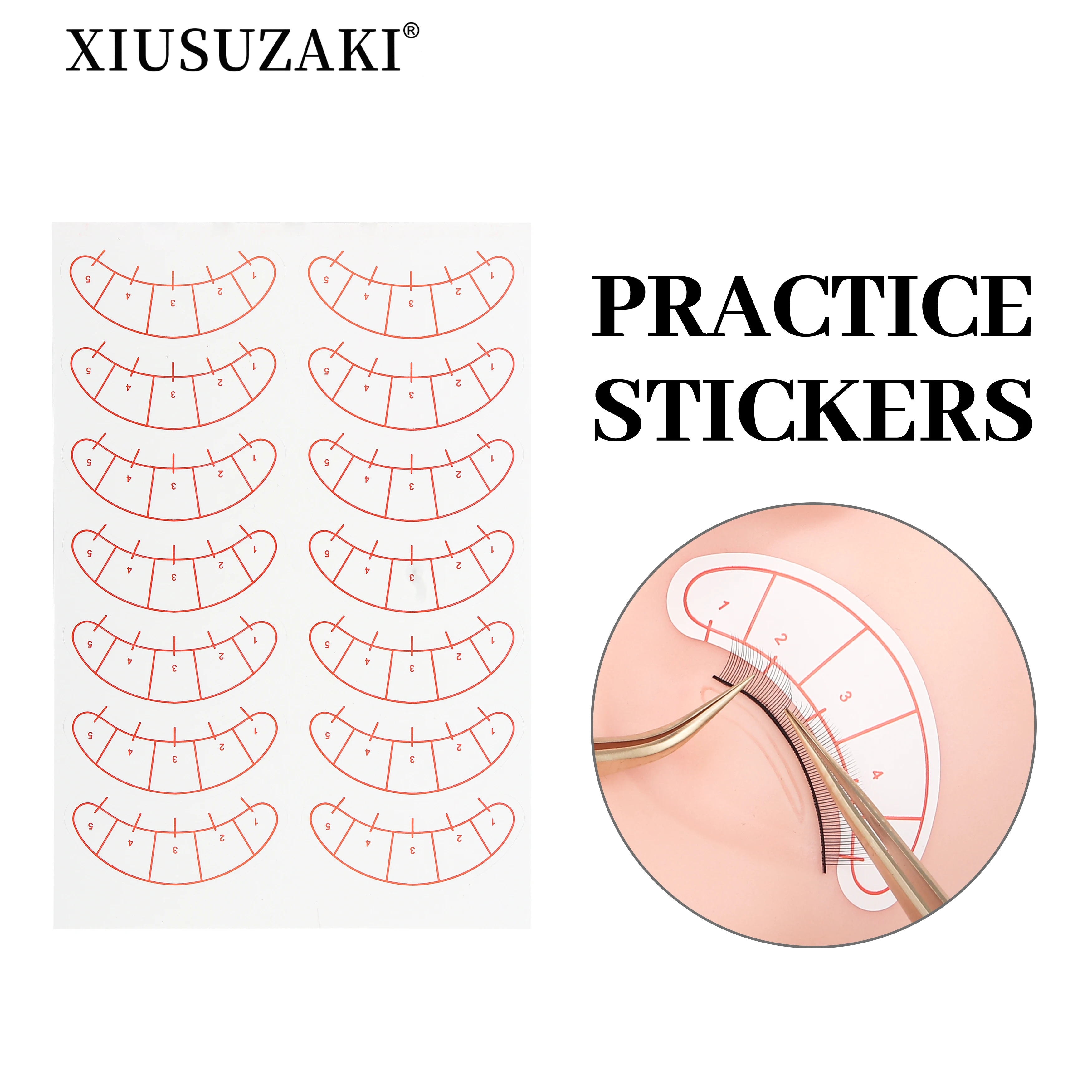 Makeup Tools Lash Extension Kit XIUSUZAKI 70 Pairs False eyelash Eye Sticker Positioning Tips Sticker for Eyelashes Extension Practice Patches MakeUp Tool