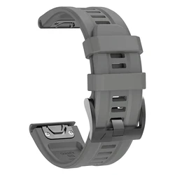 Premium Silicone QuickFit Strap for Smartwatches - 22mm & 26mm (Gray)